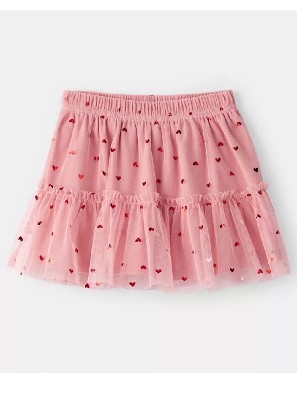 Carter's Pink Tulle Skort with Heart Accents